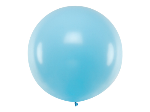 Apaļš balons 1m, pastelis gaiši zils