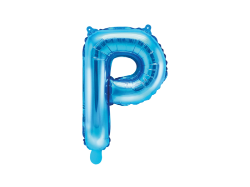 Воздушный шар из фольги Буква "P", 35см, синий