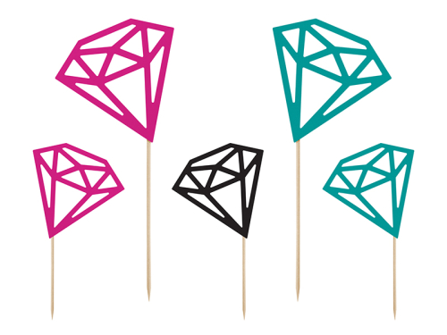 Toppers Diamonds, 12,5-25,5см (1 упаковка / 5 шт.) Toppers Diamonds, 12,5-25,5см (1 упаковка / 5 шт.)