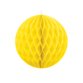 Сотовый шар, желтый, 10см
