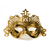 Party Mask with ornament, gold