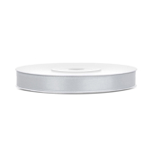 Satin Ribbon, silver, 6mm/25m