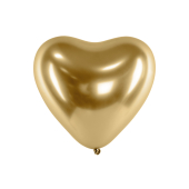 Spīdīgi baloni 30 cm, sirds, zelta (1 gab. / 50 gab.)