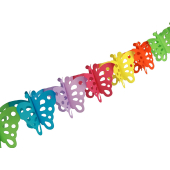 Tissue paper garland Butterflies, mix, 3m