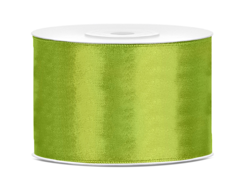Satin Ribbon, green apple, 50mm/25m
