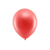 Varavīksnes baloni 30 cm, metāliski, sarkani (1 gab. / 100 gab.)
