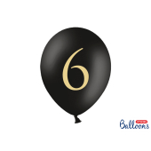 Balloons 30cm, 6, Pastel Black (1 pkt / 50 pc.)