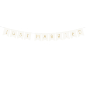 Banner Just Married, white, 15 x 155 cm