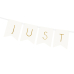 Banner Just Married, white, 15 x 155 cm
