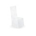 Thick matt satin chair cover, white
