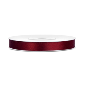 Satīna lente, tumši sarkana, 6 mm/25 m (1 gab. / 25 lm)