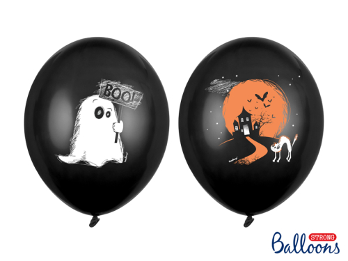 Balloons 30cm, Ghost, Pastel Black (1 pkt / 6 pc.)