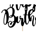 Топпер для торта Happy Birthday, черный, 22,5см Топпер для торта Happy Birthday, черный, 22,5см