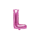 Folija balona burts &quot;L&quot;, 35cm, tumši rozā