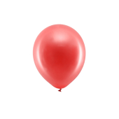 Varavīksnes baloni 23 cm metāliski, sarkani (1 gab. / 100 gab.)