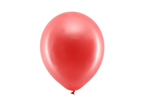 Воздушные шары Rainbow Balloons 23см металлик, красные (1 шт. / 100 шт.)
