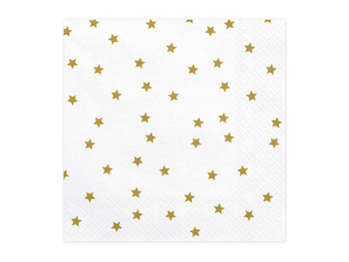 Salvetes Zvaigznes, zelta, 33x33cm (1 gab. / 20 gab.)