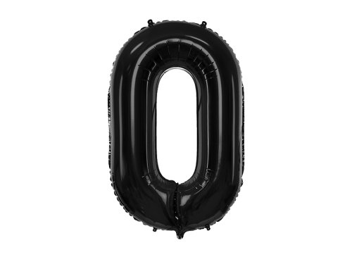 Folija balonu numurs '' 0 '', 86cm, melns