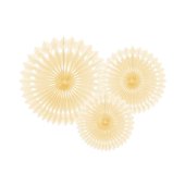 Tissue fan, light cream, 20-30cm (1 pkt / 3 pc.)