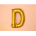Folija balona burts "D", 35 cm, zelts
