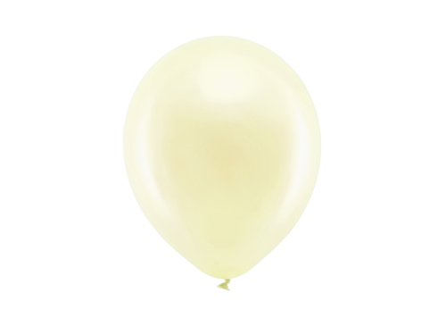 Воздушные шары Rainbow Balloons 23см металлик, кремовые (1 шт. / 100 шт.)