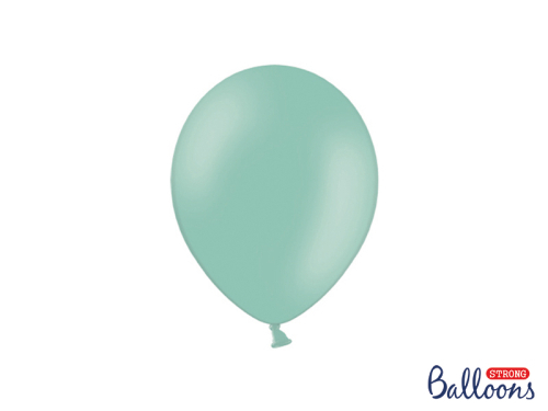 Spēcīgi baloni 23 cm, pasteļkrāsas piparmētru zaļš (1 pkt / 100 gab.) Spēcīgi baloni 23 cm, pasteļkrāsas piparmētru zaļš (1 pkt / 100 gab.)