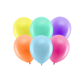 Varavīksnes baloni 23 cm pastelis, sajauc (1 gab. / 100 gab.)
