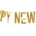 Баннер Happy New Year, золото, 10 x 90 см