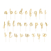 Топперы Alphabet, золото, 9,5-12см (1 шт. / 53 шт.)