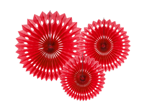 Audu ventilators, sarkans, 20-30 cm (1 pkt / 3 gab.)