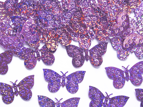 Holographic confetti Butterflies, light pink, 15g