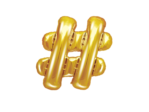 Folija balons #, 35cm, zelts