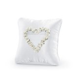 Ring bearer pillow, white, 20 x 20cm