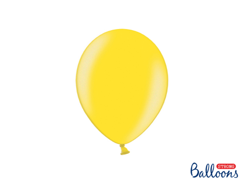 Spēcīgi baloni 23 cm, metālisks citrona miziņa (1 pkt / 100 gab.)