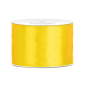 Satin Ribbon, yellow, 50mm/25m