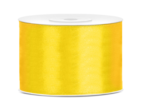 Satin Ribbon, yellow, 50mm/25m Satin Ribbon, yellow, 50mm/25m