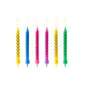 Свечи на день рождения Dots, mix, 6.5см (1 шт. / 6 шт.)