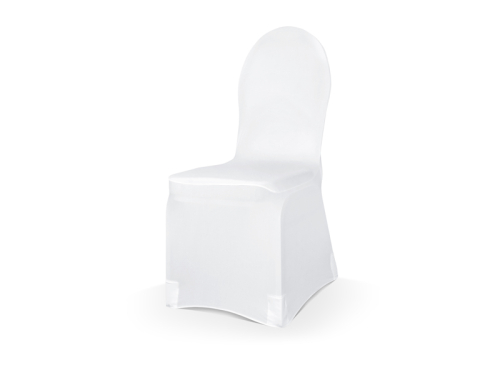 Elastic matt fabric chair cover, white Elastic matt fabric chair cover, white
