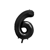 Folija balonu numurs '' 6 '', 86cm, melns