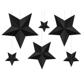 Dekorēšanas zvaigznes, melnas (1 gab. / 6 gab.)