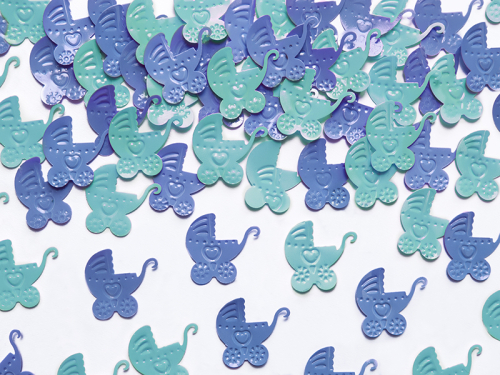 Confetti Prams, blue and sky-blue, 15g Confetti Prams, blue and sky-blue, 15g