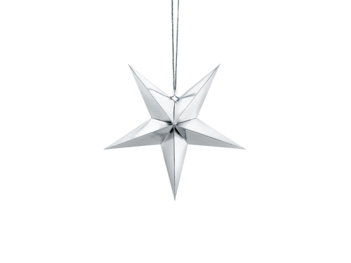 Papīra zvaigzne, 30 cm, sudraba Papīra zvaigzne, 30 cm, sudraba