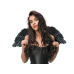 Angel's wings, black, 75 x 30cm Angel's wings, black, 75 x 30cm