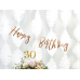 Баннер Happy Birthday, розовое золото, 16,5x62см