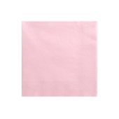 Salvetes, 3 kārtas, gaiši rozā, 33x33cm (1 gab. / 20 gab.)