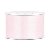 Satin Ribbon, light powder pink, 38mm/25m