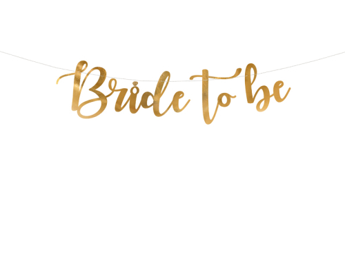 Баннер Bride to be, золото, 80x19см
