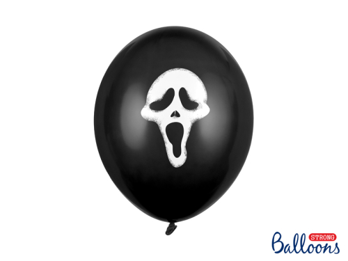 Balloons 30cm, Scream, Pastel Black (1 pkt / 6 pc.)