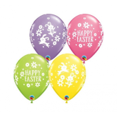 Apdrukāts lateksa balons Easter Bunnie And Daisies (30 cm)