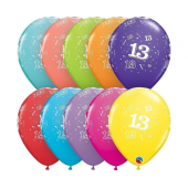 Apdrukāts lateksa balons Number 13 (30 cm)